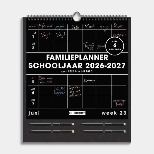 Familieplanner 2026-2027 Markers D1