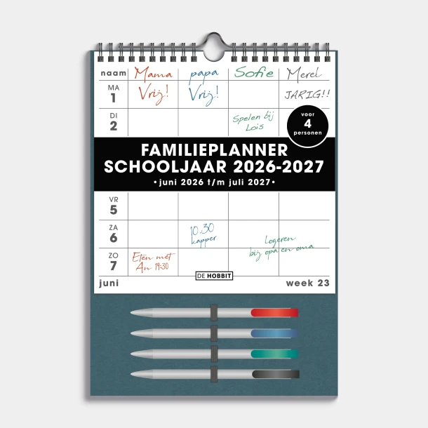 Familieplanner 2026-2027 Markers D3