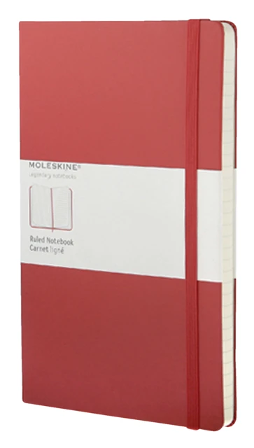 Notebook Large Ruled Hard Cover Red