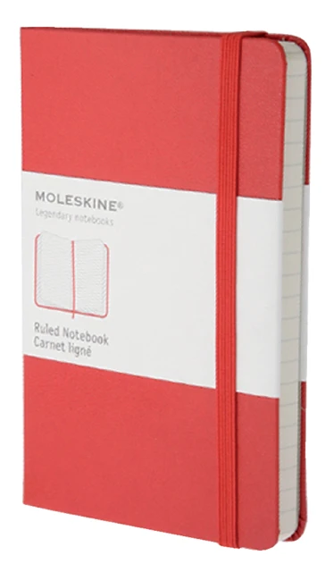 Notitieboek Moleskine lijn pocket 90x140mm rood