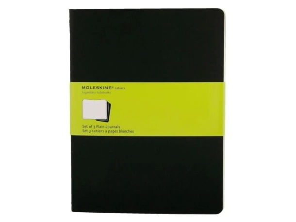 Schrift Moleskine blanco XL 190x250mm zwart pk 3