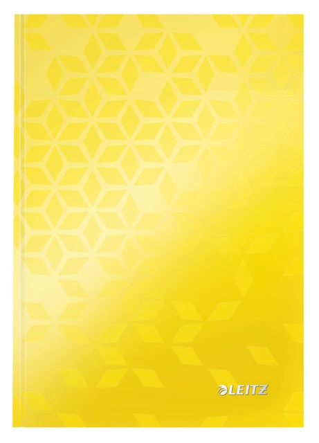 Notitieboek Leitz Wow A5 160blz 90gr Lijn Geel