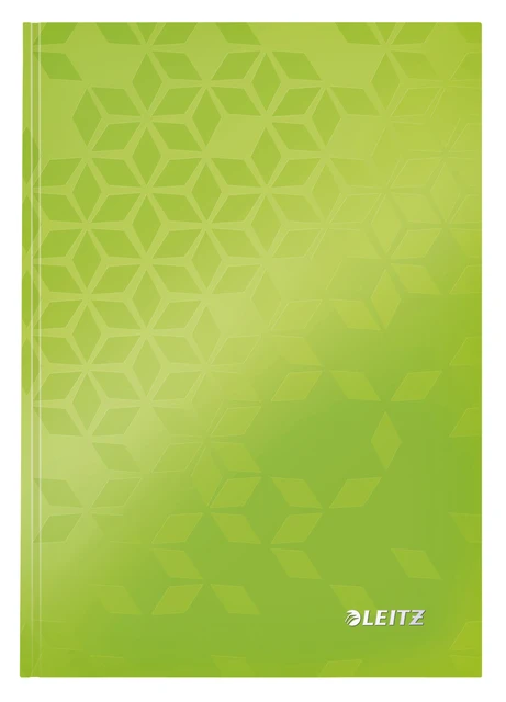 Notitieboek Leitz Wow A5 160blz 90gr Lijn Groen