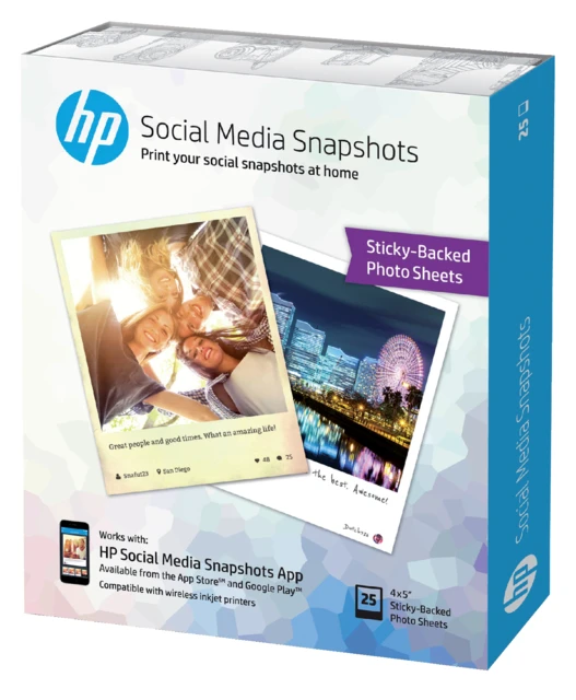 Fotopapier Snapshot HP W2G60A 10x13cm Zelfklevend 265gr