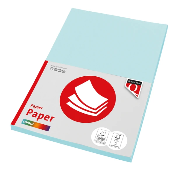 Kopieerpapier Quantore A4 80gr lichtblauw 100vel