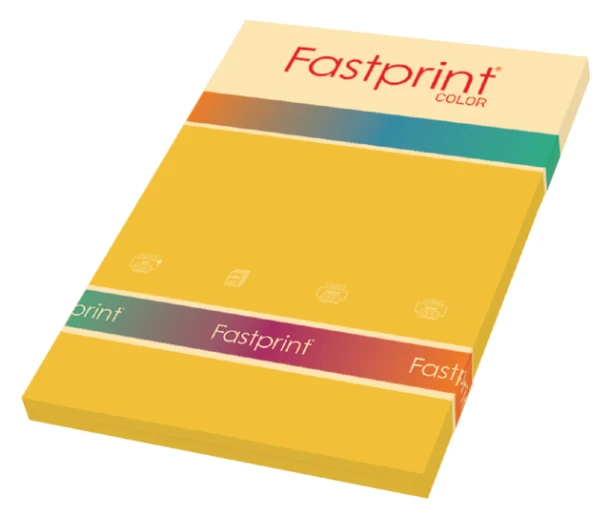 Kopieerpapier A4 160gr Fastprint goudgeel pak 50 vel