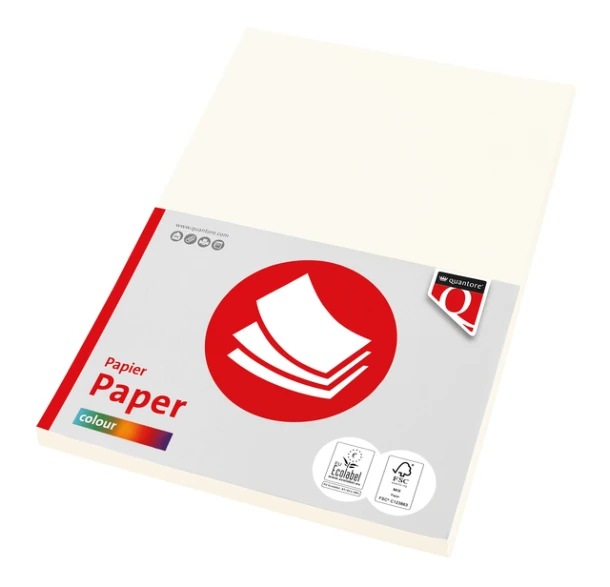 Kopieerpapier Quantore Colour A4 160gr roomwit 50v
