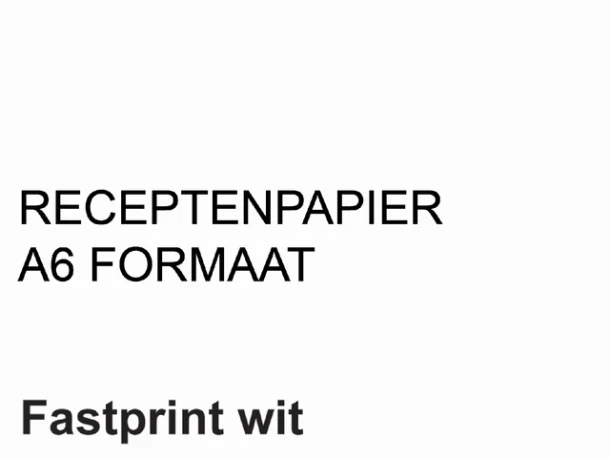 Receptpapier Fastprint A6 80gr wit 2000vel
