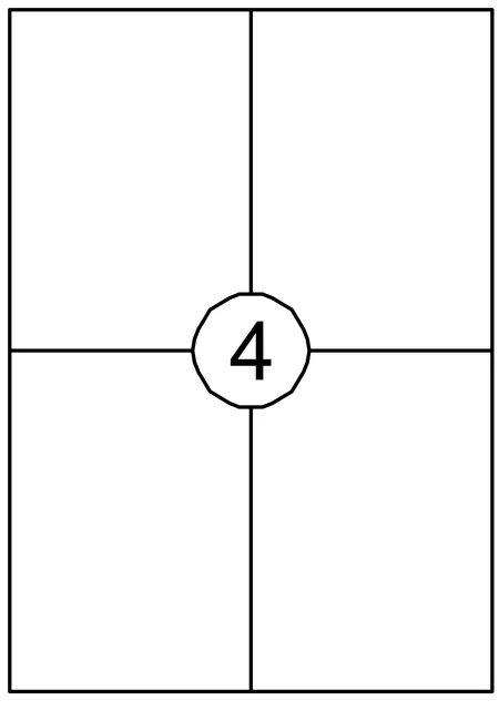 Etiket Quantore 105x148mm 60st