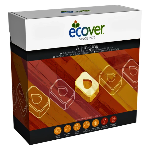 Vaatwastablet Ecover All-In-One 68 stuks