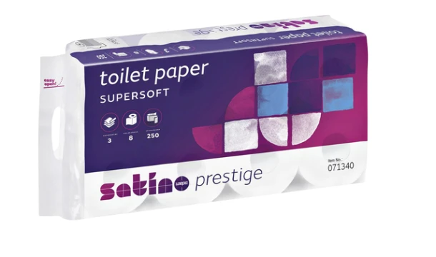Toiletpapier Satino Prestige 3lgs 250vel wit 8 rol