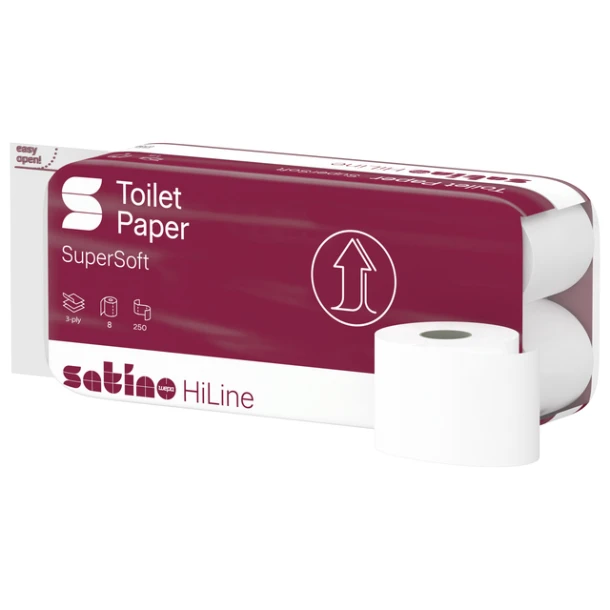 Toiletpapier Satino MT1 HiLine 3-laags 8x250 vel wit 071340