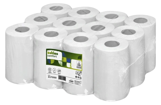 Poetsrol Satino Comfort Centrefeed Mini 1-Laags 120m 12rol
