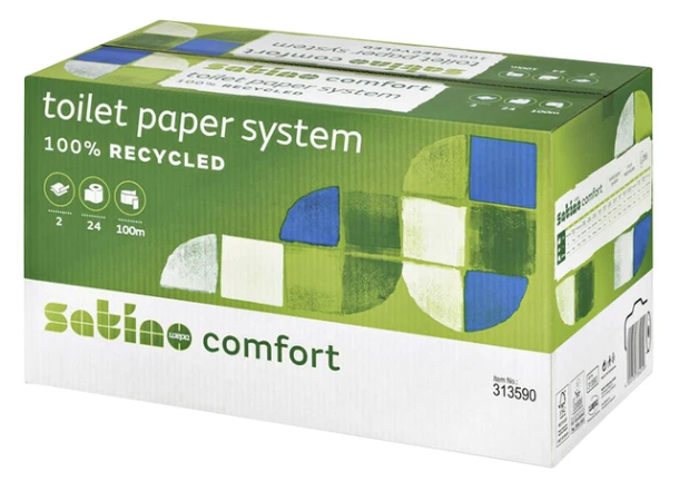 Toiletpapier Satino Comfort 2-Laags 100m Doprollen 24stuks