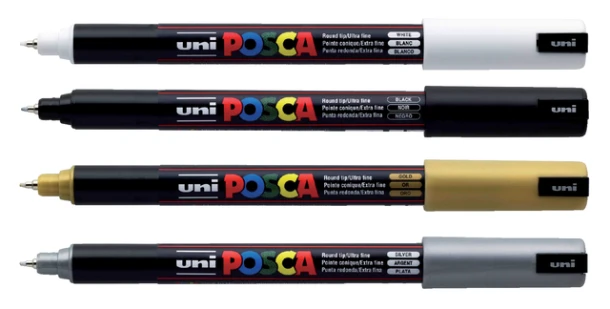 Verfstift Posca PC3M Zonnegeel Rond Fine 0.9-1.3 mm