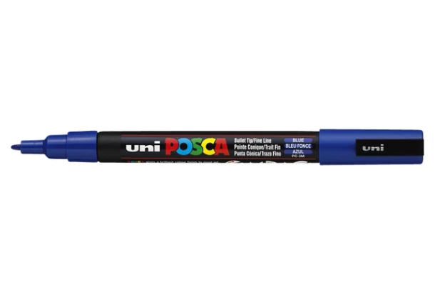 Marker Posca ronde punt fijn Donkerblauw PC3M BF