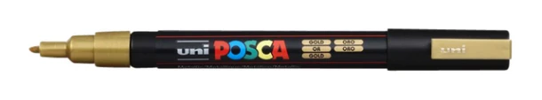 Paintmarker Uni POSCA PC3M fijn goud