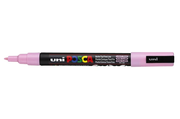 Marker Posca ronde punt fijn Lichtroze PC3M REC