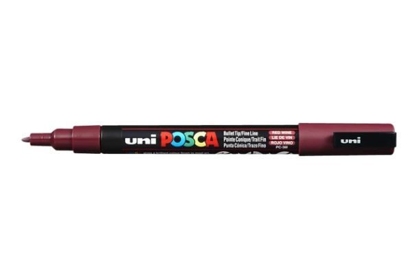 Paintmarker Uni POSCA PC3M fijn wijnrood