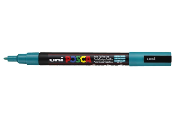 Paintmarker Uni POSCA PC3M fijn smaragdgroen