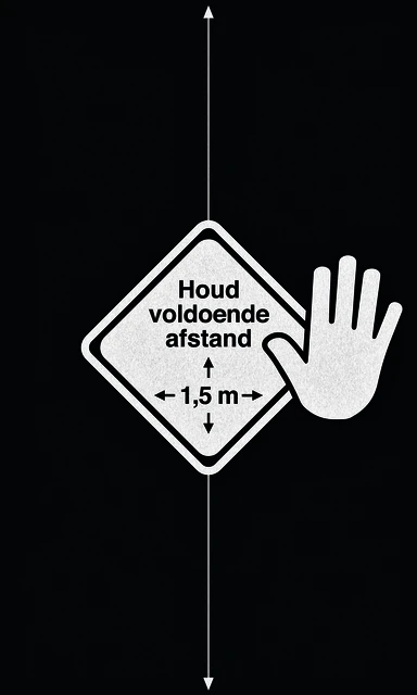 Deurmat Afstand Houden 90x150cm