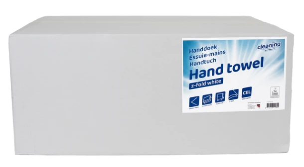 Handdoek Blanco Z-vouw 2L 24x21cm 3200st