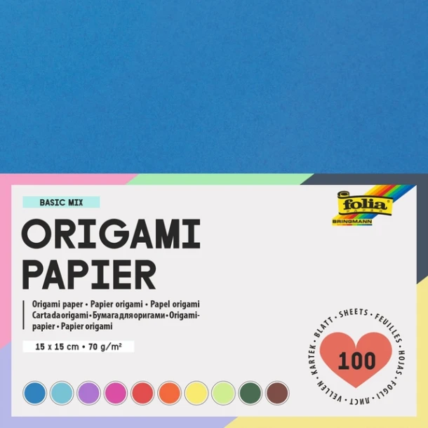 Origami papier Folia 70gr 15x15cm 100 vel assorti