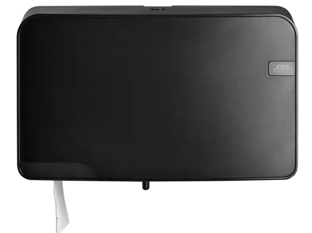 Toiletpapierdispenser Quartzline Q5 jumbo klein duo zwart 441057