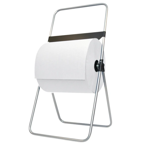 Poetspapierdispenser Euro Products V1 vloerstandaard zilver 438300