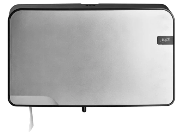 Toiletpapierdispenser Quartzline Q5 jumbo klein duo zilver 441097