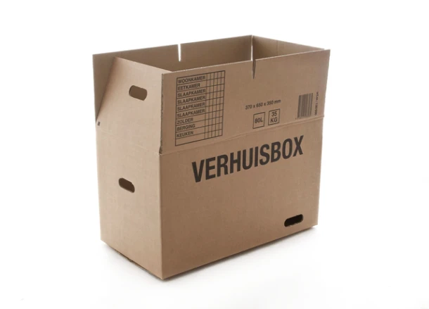 Verhuisdoos Iezzy 370x650x350 Dubbelgolf Bruin