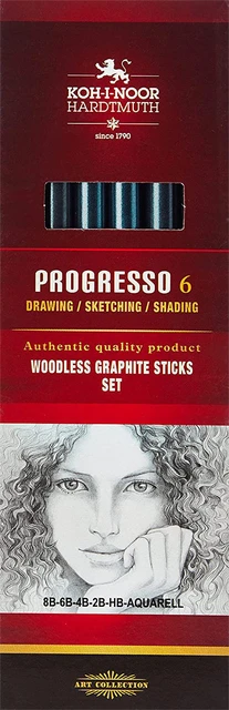 Grafietstift Koh-I-Noor progresso 8915 HB 8B + aqua