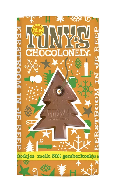 Chocolade Tony'S Chocolonely Kerst Melk Gemberkoek