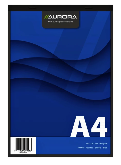 Schrijfblok Aurora A4 Lijn 100vel 60gr