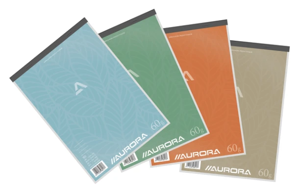 Schrijfblok Aurora A4 Lijn 100vel 60gr