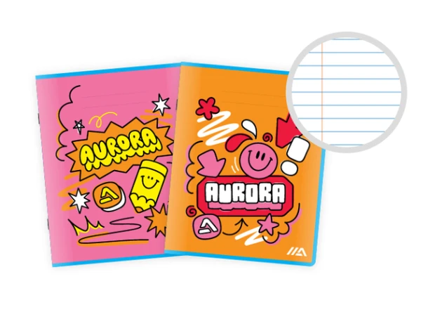 Schrift Aurora A5 Lijn 200pag 60gr
