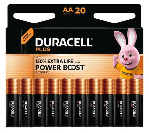 Batterij Duracell Plus Power Boost 20x Aa