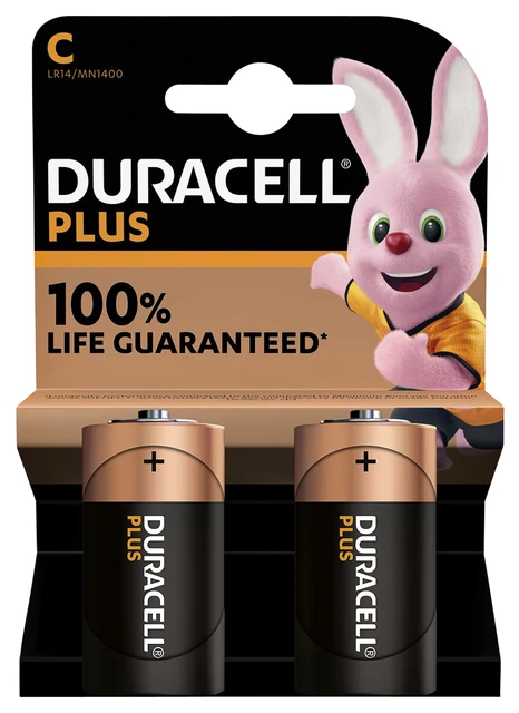 Batterij Duracell MN1400 plus power; 2 stuks (C)