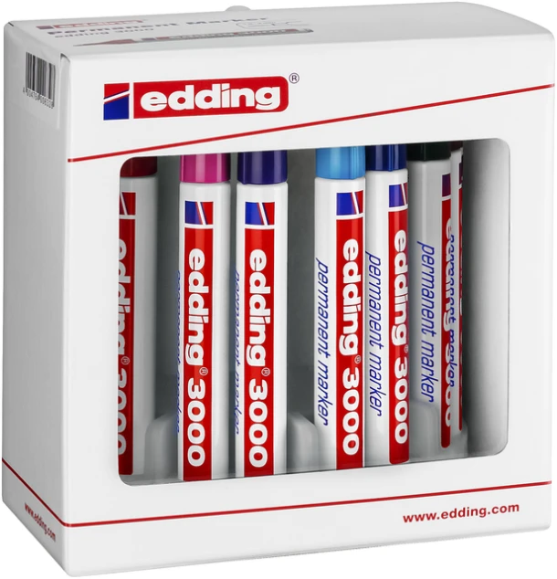 Viltstift edding 3000 rond assorti 1.5-3mm set 10