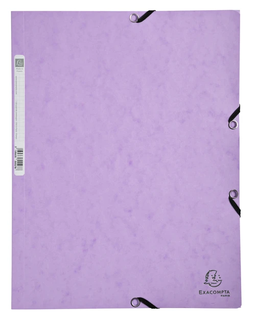 Elastomap Exacompta Aquarel A4 3 Klep 400gr Lila