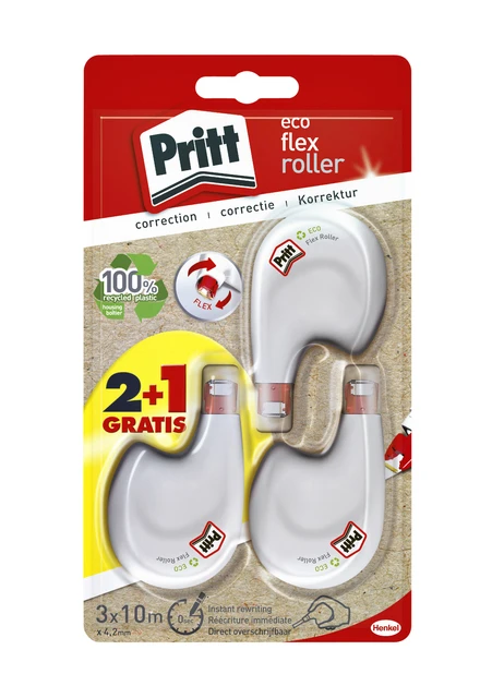 Correctieroller Pritt Eco Flex 4.2mm 2+1 Gratis