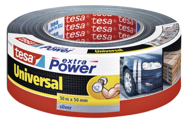 Plakband Tesa Universal Extra Power 50mmx50m Grijs