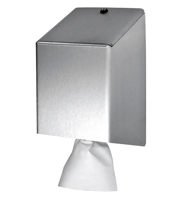 Poetspapierdispenser Euro Products universeel medium zilver 438990