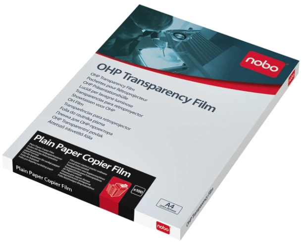 Overheadprojector transparanten Nobo voor kopieermachines 100 stuks