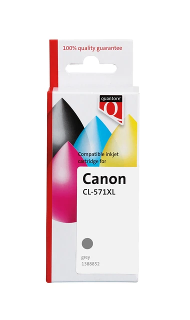 Inkcartridge Quantore Canon Cl-571xl Grijs