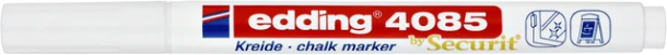 Krijtstift edding 4085 by Securit rond 1-2mm wit