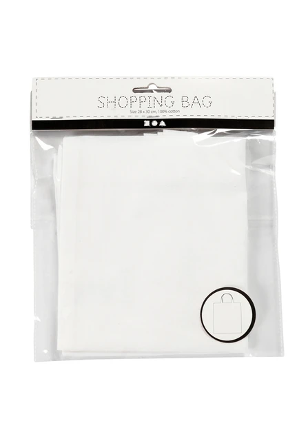 Tas Met Handvaten 28x30cm Wit
