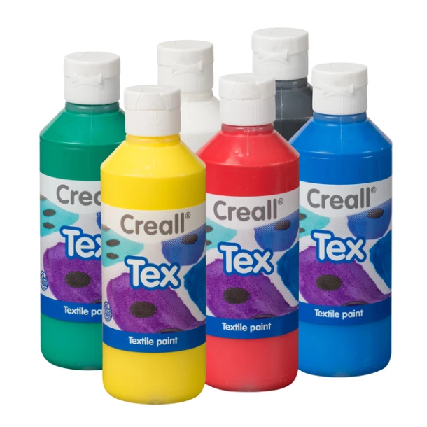Textielverf Creall Tex 6 stuks 6 kleuren à 250ml