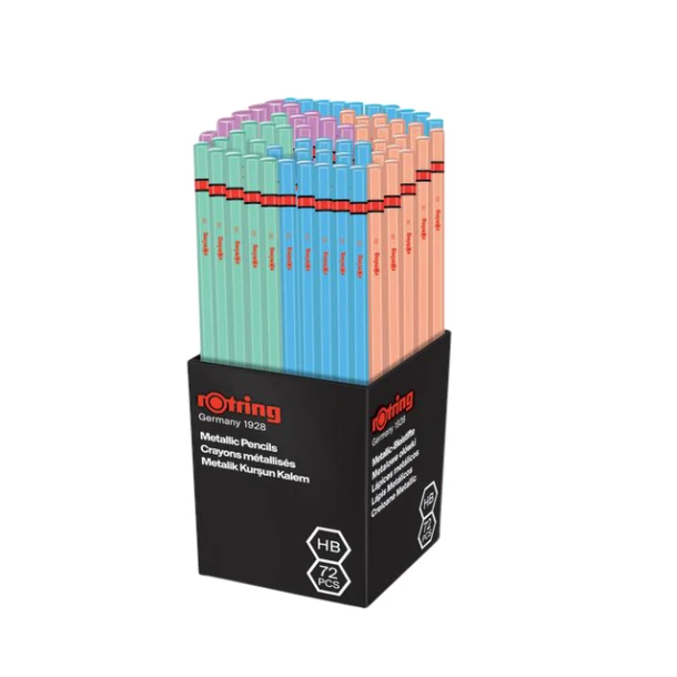 Potlood Rotring Woodcase Hb 6hkg Metallic Assorti
