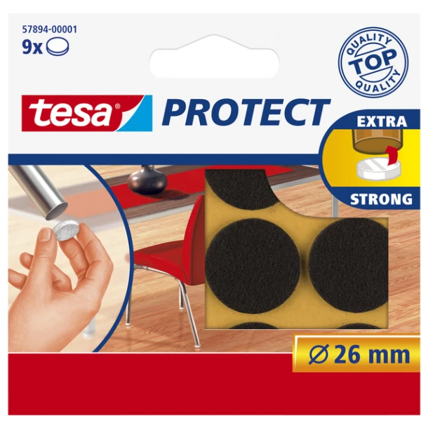 Antikrasviltjes Tesa 57894 26mm Rond Bruin